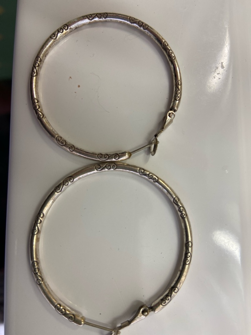 Brighton Silver Filigree Hoop Earrings